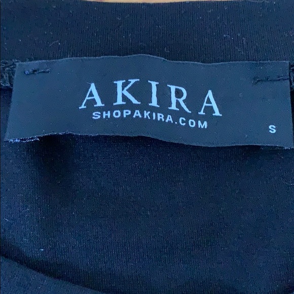 AKIRA Ruffle Some Feathers Top Black/Pink Size S - Picture 10 of 11